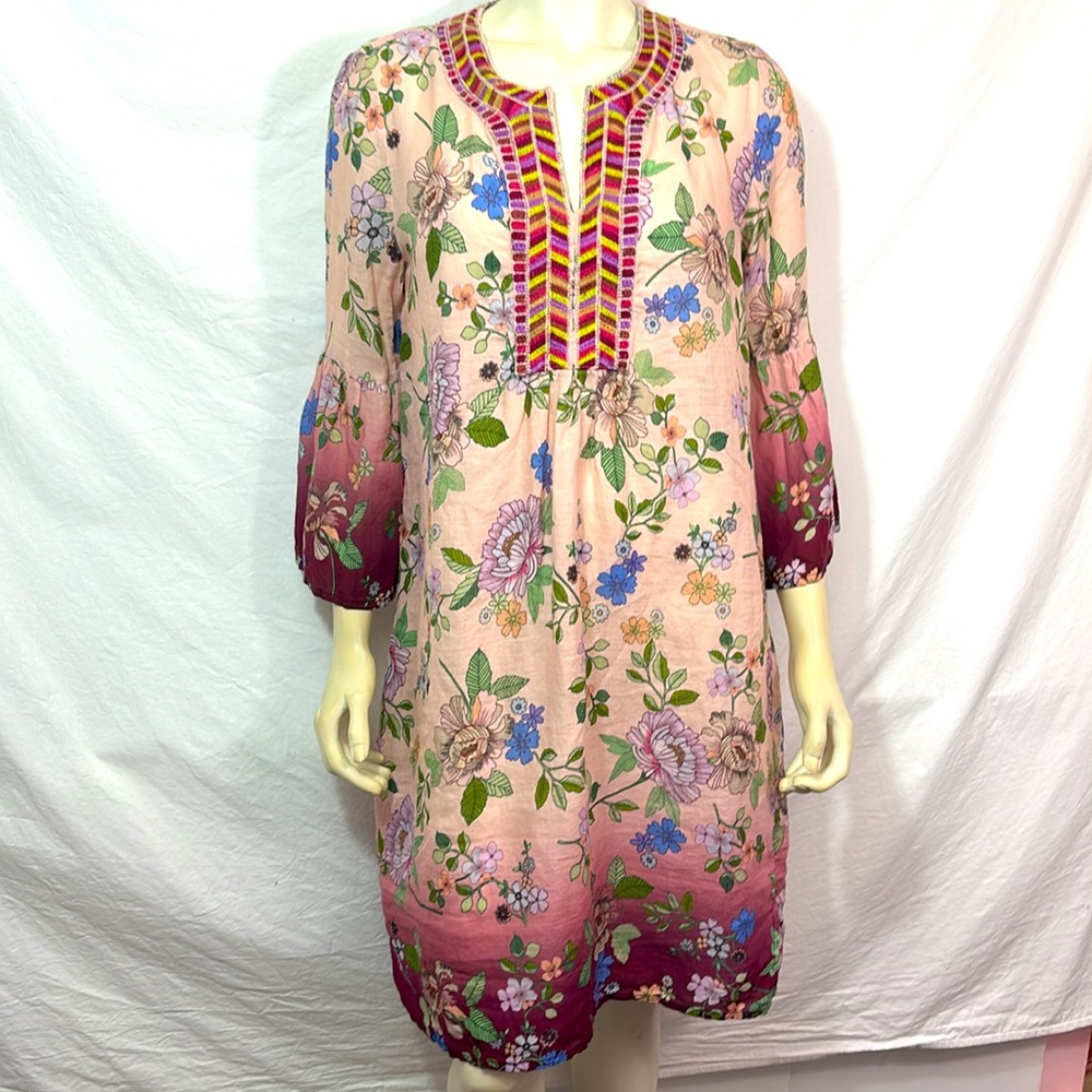 Johnny Was linen dress, size S, EUC